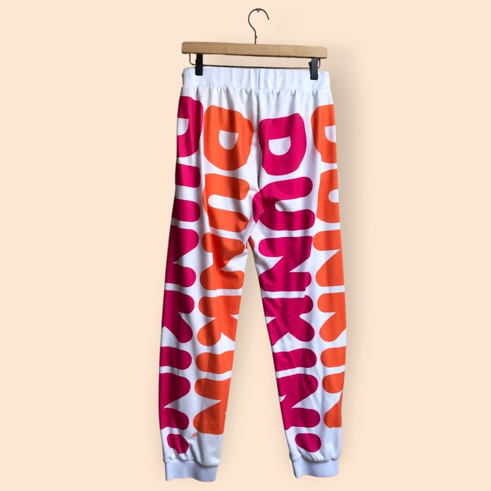 Dunkin Donuts AOP Novelty Jogger Sweatpants Loungewear Dunkings Women’s Medium - Picture 2 of 10